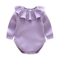 Load image into Gallery viewer, Baby Girls Boys Solid Color Muslin&amp;Ribbed Rompers Wholesale 22051606
