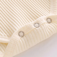 Load image into Gallery viewer, Baby Girls Boys Solid Color Muslin&amp;Ribbed Rompers Wholesale 22051606

