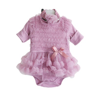 Load image into Gallery viewer, Baby Girls Solid Color Bow Rompers Wholesale 22051607
