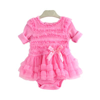 Load image into Gallery viewer, Baby Girls Solid Color Bow Rompers Wholesale 22051607
