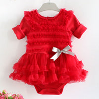 Load image into Gallery viewer, Baby Girls Solid Color Bow Rompers Wholesale 22051607
