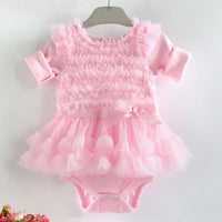Load image into Gallery viewer, Baby Girls Solid Color Bow Rompers Wholesale 22051607
