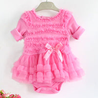 Load image into Gallery viewer, Baby Girls Solid Color Bow Rompers Wholesale 22051607
