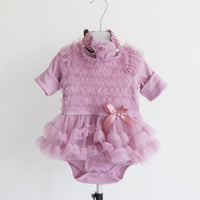 Load image into Gallery viewer, Baby Girls Solid Color Bow Rompers Wholesale 22051607
