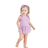 Load image into Gallery viewer, Baby Girls Solid Color Bow Rompers Headwear Wholesale 22051609
