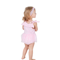 Load image into Gallery viewer, Baby Girls Solid Color Bow Rompers Headwear Wholesale 22051609
