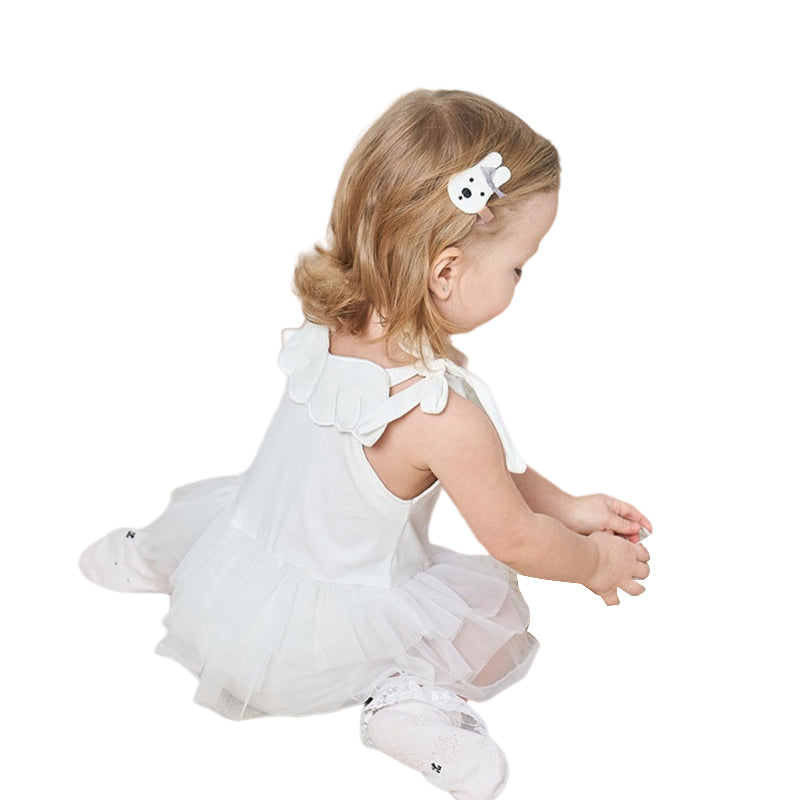 Baby Girls Solid Color Bow Rompers Headwear Wholesale 22051609