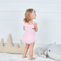 Load image into Gallery viewer, Baby Girls Solid Color Bow Rompers Headwear Wholesale 22051609
