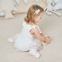Load image into Gallery viewer, Baby Girls Solid Color Bow Rompers Headwear Wholesale 22051609
