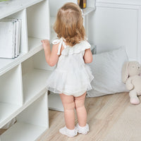 Load image into Gallery viewer, Baby Girls Solid Color Bow Rompers Headwear Wholesale 22051609
