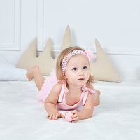 Load image into Gallery viewer, Baby Girls Solid Color Bow Rompers Headwear Wholesale 22051609
