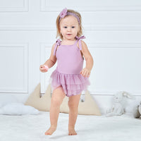 Load image into Gallery viewer, Baby Girls Solid Color Bow Rompers Headwear Wholesale 22051609
