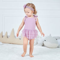 Load image into Gallery viewer, Baby Girls Solid Color Bow Rompers Headwear Wholesale 22051609
