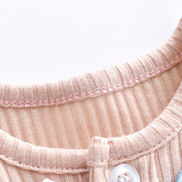 Load image into Gallery viewer, Baby Unisex Solid Color Bow Muslin&amp;Ribbed Rompers Wholesale 22051610
