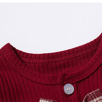 Load image into Gallery viewer, Baby Unisex Solid Color Bow Muslin&amp;Ribbed Jumpsuits Wholesale 220516101
