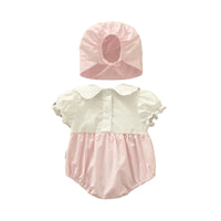 Load image into Gallery viewer, Baby Girls Color-blocking Bow Rompers Wholesale 220516108

