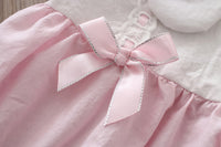 Load image into Gallery viewer, Baby Girls Color-blocking Bow Rompers Wholesale 220516108

