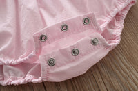 Load image into Gallery viewer, Baby Girls Color-blocking Bow Rompers Wholesale 220516108
