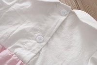 Load image into Gallery viewer, Baby Girls Color-blocking Bow Rompers Wholesale 220516108
