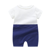Load image into Gallery viewer, Baby Boys Striped Color-blocking Bow Jumpsuits Wholesale 22051611
