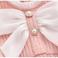 Load image into Gallery viewer, Baby Girls Solid Color Bow Rompers Wholesale 220516111
