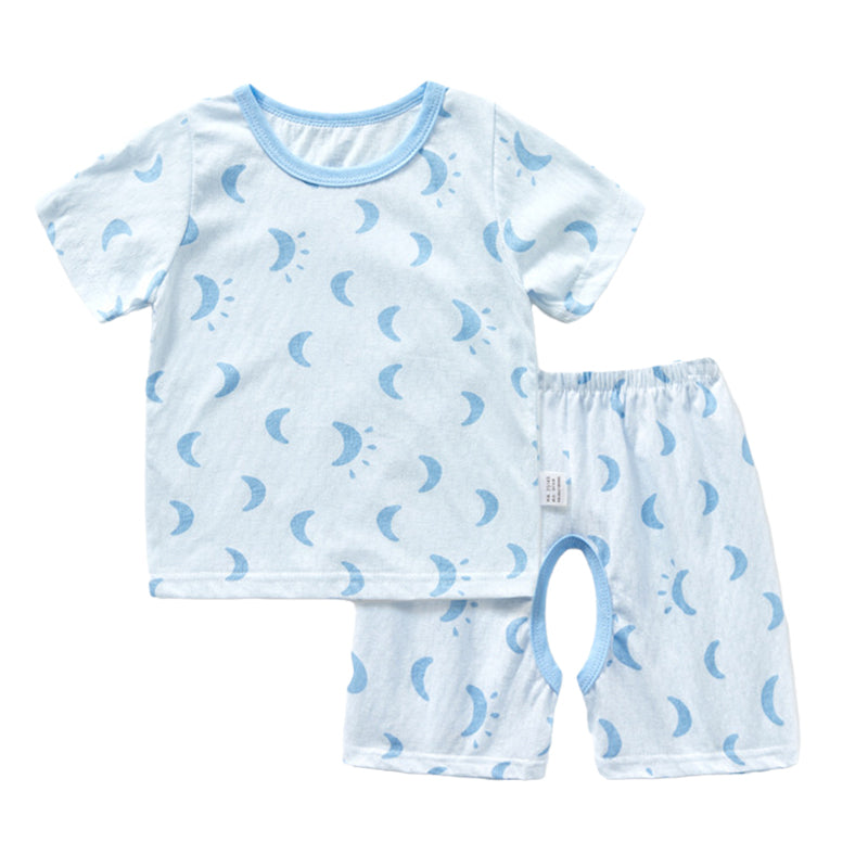 2 Pieces Set Baby Kid Unisex Print T-Shirts And Shorts Wholesale 220516134