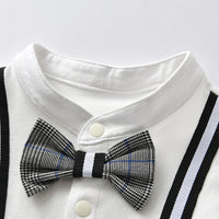 Load image into Gallery viewer, Baby Boys Color-blocking Bow Rompers Wholesale 220516135
