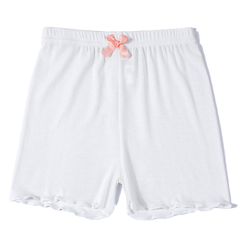 Kid Big Kid Girls Solid Color Bow Shorts Wholesale 22051615