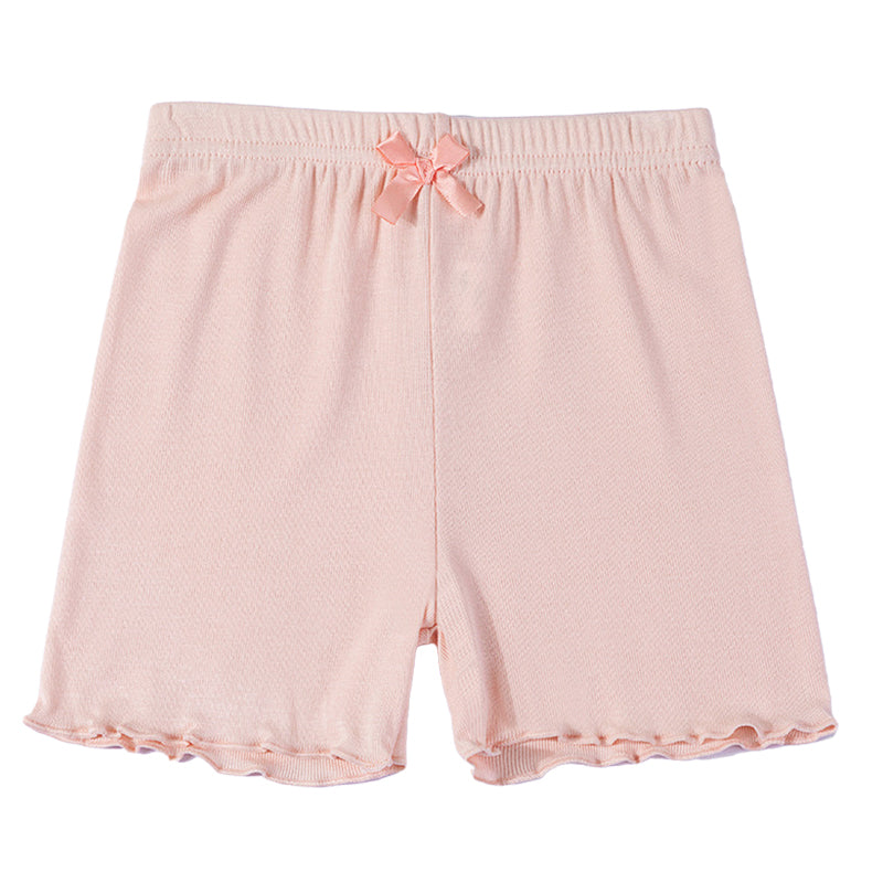 Kid Big Kid Girls Solid Color Bow Shorts Wholesale 22051615