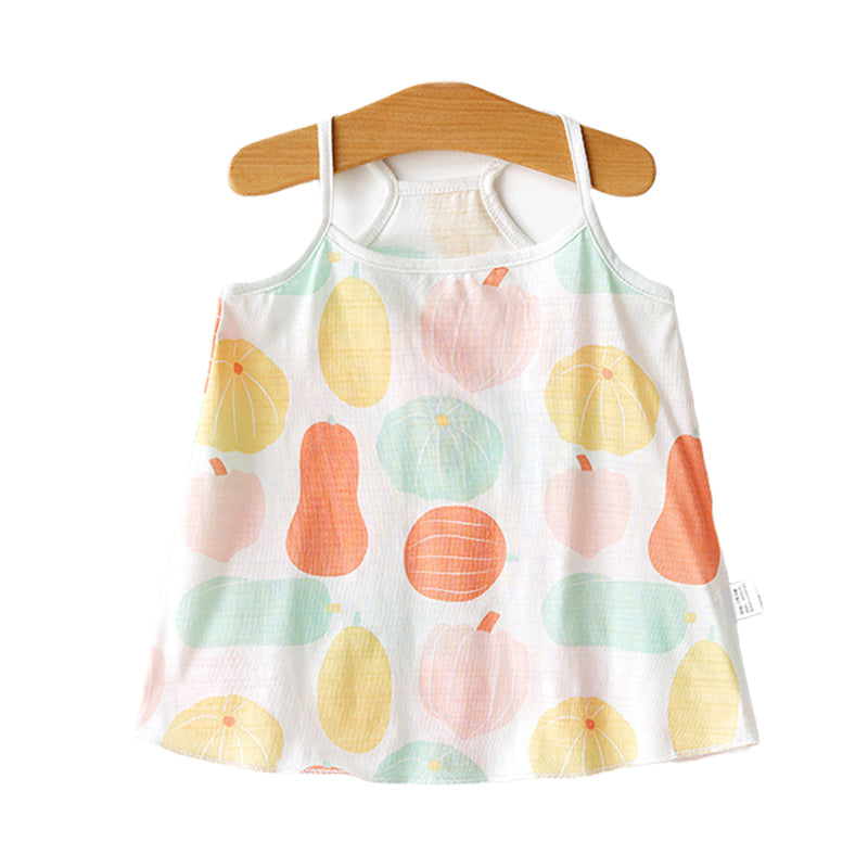 Baby Kid Girls Letters Fruit Star Print Dresses Wholesale 220516151