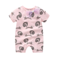 Load image into Gallery viewer, Baby Girls Flower Bow Embroidered Rompers Wholesale 22051620
