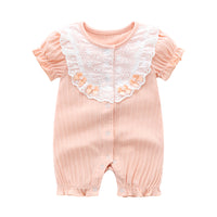 Load image into Gallery viewer, Baby Girls Flower Bow Embroidered Rompers Wholesale 22051620
