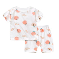 Load image into Gallery viewer, 2 Pieces Set Baby Kid Unisex Fruit Cartoon Print T-Shirts And Shorts Wholesale 22051626
