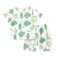 Load image into Gallery viewer, 2 Pieces Set Baby Kid Unisex Fruit Cartoon Print T-Shirts And Shorts Wholesale 22051626
