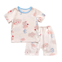 Load image into Gallery viewer, 2 Pieces Set Baby Kid Unisex Fruit Cartoon Print T-Shirts And Shorts Wholesale 22051626
