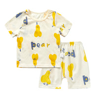 Load image into Gallery viewer, 2 Pieces Set Baby Kid Unisex Fruit Cartoon Print T-Shirts And Shorts Wholesale 22051626
