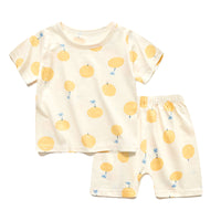 Load image into Gallery viewer, 2 Pieces Set Baby Kid Unisex Fruit Cartoon Print T-Shirts And Shorts Wholesale 22051626
