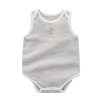 Load image into Gallery viewer, Baby Unisex Solid Color Muslin&amp;Ribbed Rompers Wholesale 22051629
