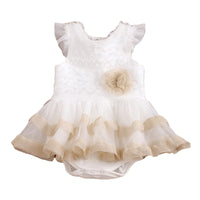 Load image into Gallery viewer, Baby Girls Solid Color Bow Rompers Wholesale 22051631
