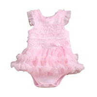 Load image into Gallery viewer, Baby Girls Solid Color Bow Rompers Wholesale 22051631
