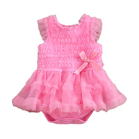 Load image into Gallery viewer, Baby Girls Solid Color Bow Rompers Wholesale 22051631
