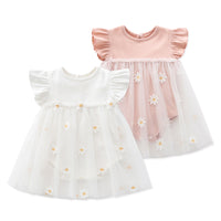 Load image into Gallery viewer, Baby Kid Girls Flower Embroidered Dresses Wholesale 22051633
