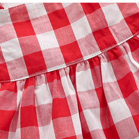 Load image into Gallery viewer, Baby Kid Girls Checked Dresses And Hats Wholesale 22051638
