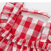 Load image into Gallery viewer, Baby Kid Girls Checked Dresses And Hats Wholesale 22051638
