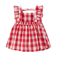 Load image into Gallery viewer, Baby Kid Girls Checked Dresses And Hats Wholesale 22051638
