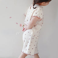 Load image into Gallery viewer, 2 Pieces Set Baby Kid Girls Flower Print Tops And Shorts Wholesale 22051639
