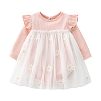 Load image into Gallery viewer, Baby Girls Solid Color Flower Rompers Wholesale 22051643
