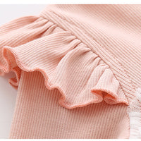 Load image into Gallery viewer, Baby Girls Solid Color Flower Rompers Wholesale 22051643
