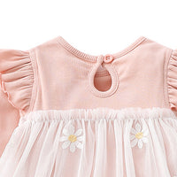 Load image into Gallery viewer, Baby Girls Solid Color Flower Rompers Wholesale 22051643
