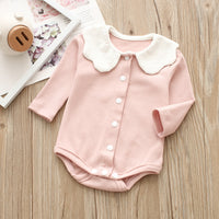 Load image into Gallery viewer, Baby Girls Solid Color Rompers Wholesale 22051645
